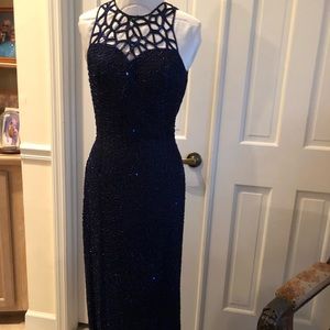 Blue beaded dress